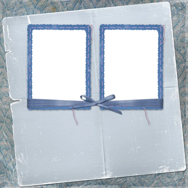 Two frames for photo with bow — Stockfoto