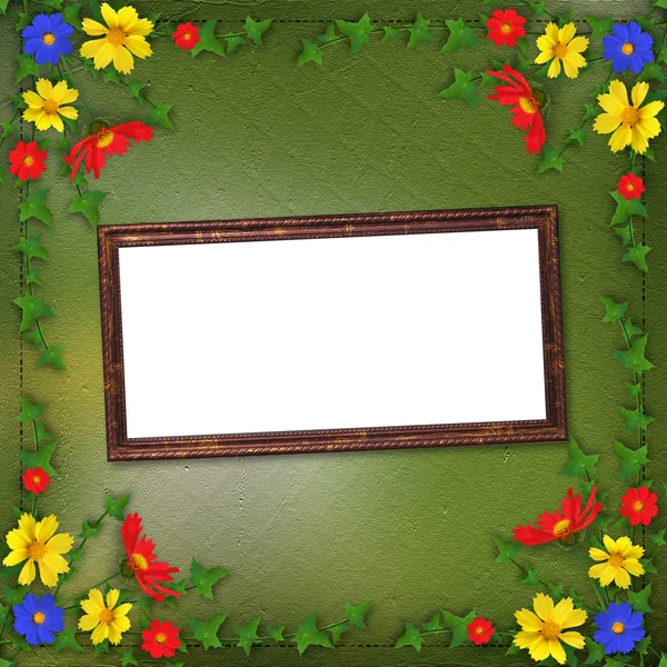 Grunge wooden frame — Stock Photo, Image