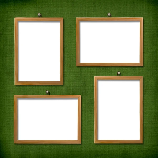 四个木制框架的肖像画 — 图库照片