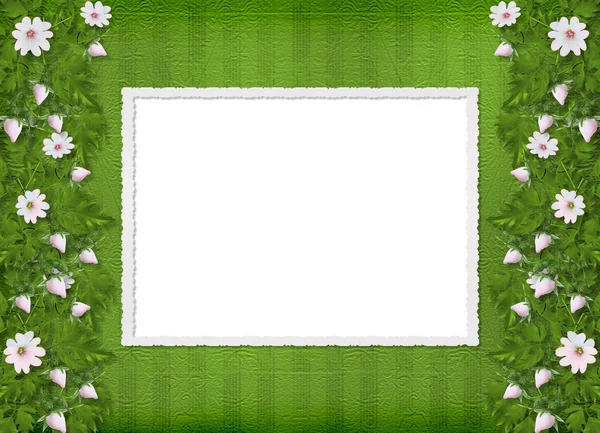 Grunge-Papier mit Blumenstrauß — Stockfoto