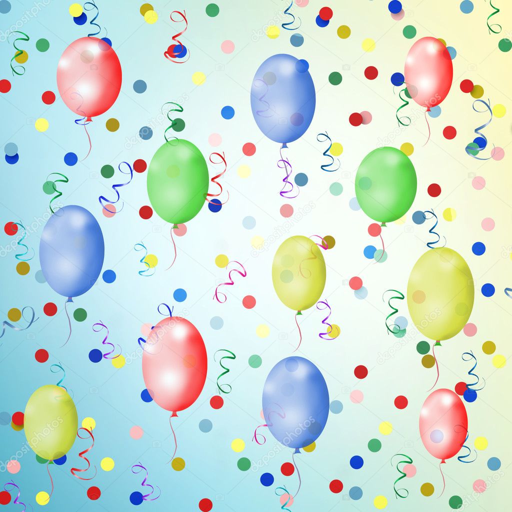 Multicolored background with balloons