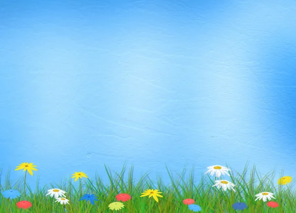 Vícebarevné pozadí s květinami — Stock fotografie