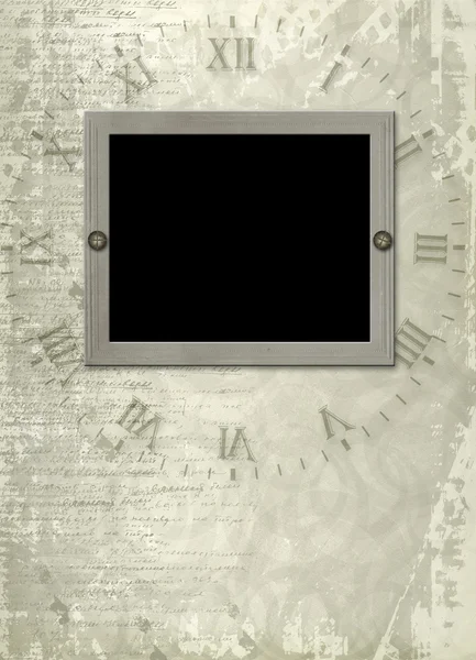 Антикварні годинники з рамкою — стокове фото