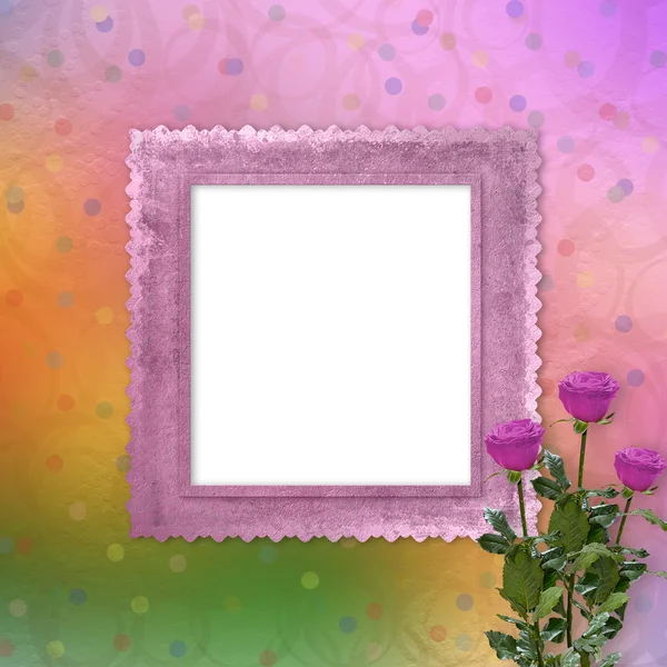 Flerfärgad bakgrund med rosor — Stockfoto
