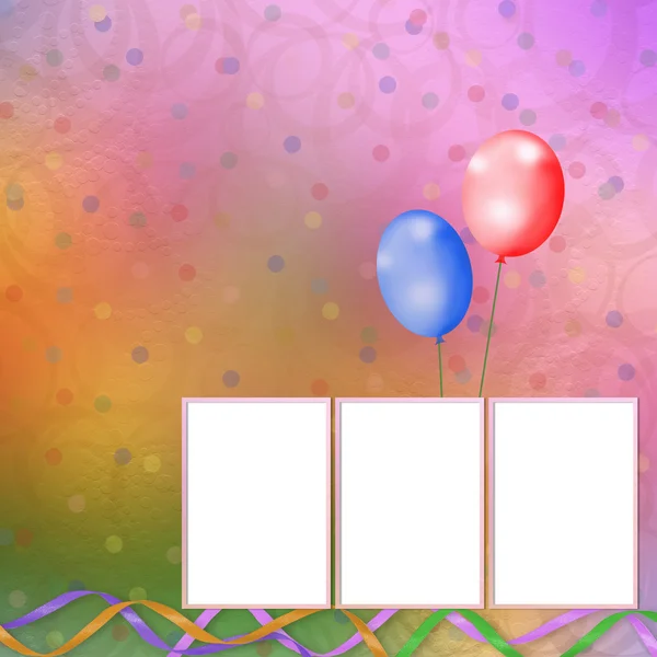 Fundo multicolorido com balões — Fotografia de Stock