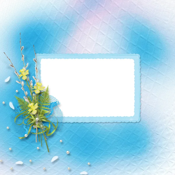 Card for invitation with bunch — Stock Photo, Image