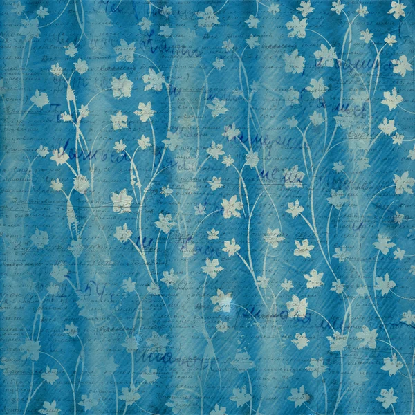 Abstrakt blå blommig bakgrund — Stockfoto