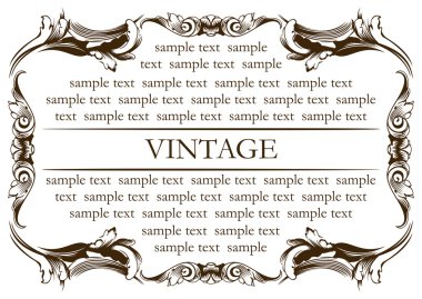 New frame vintage old clipart