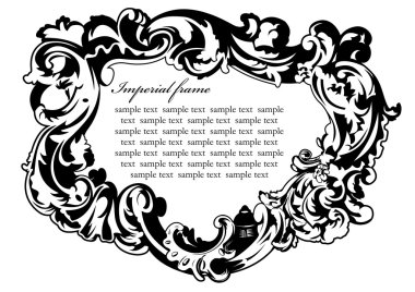 Original imperial frame isolated black w clipart