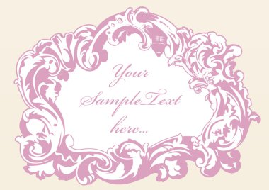 Original imperial frame pink clipart