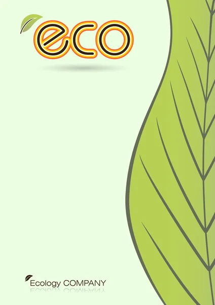 Листяний зелений екологічний фон — стоковий вектор