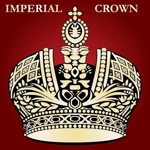 Imperial crown red — Stock Vector