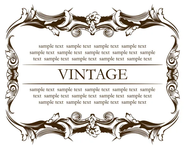 Nuevo marco vintage — Vector de stock