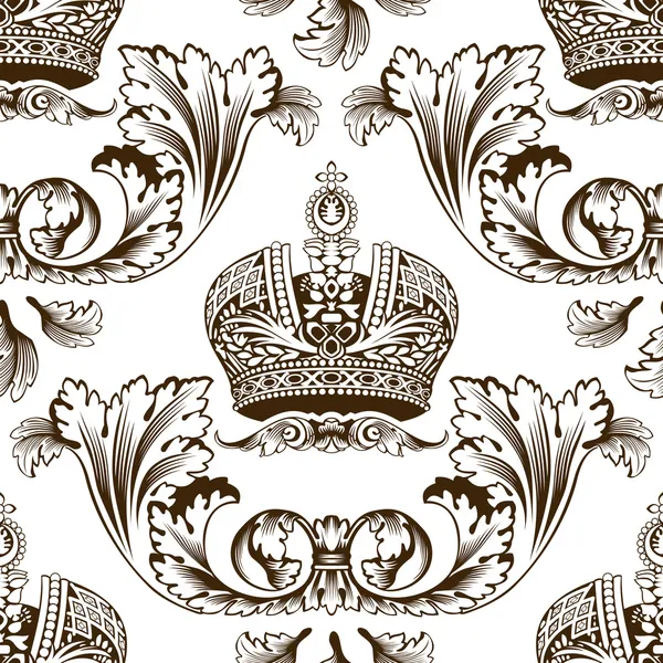 Nuevo adorno imperial de decoración sin costuras — Archivo Imágenes Vectoriales