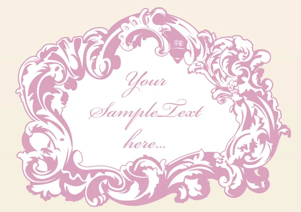 Oorspronkelijke keizerlijke frame roze — Stockvector