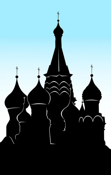 Vasilys Katedra błogi czerwony kwadrat mo — Wektor stockowy