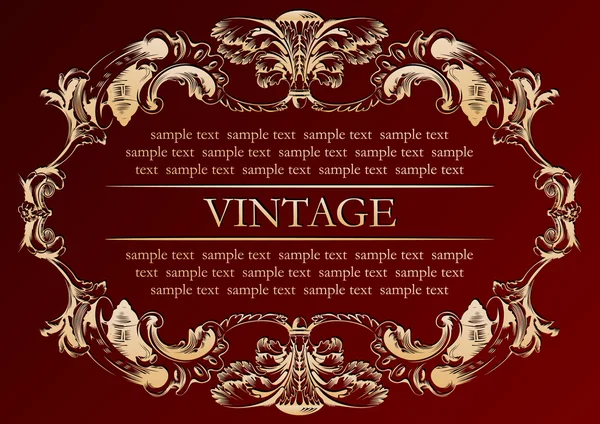 Vector vintage frame cover stock — Stock Vector