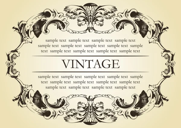 Vector vintage frame cover stock — Stock Vector