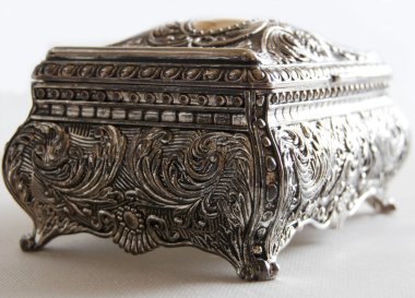 Silver ancient casket clipart