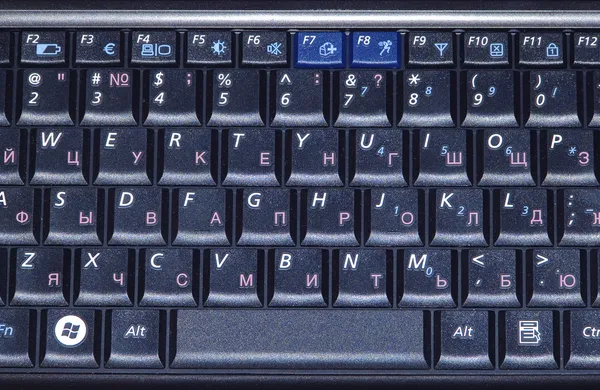 Laptop computer keyboard Close up — Stock Photo, Image