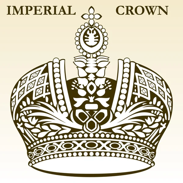 Imperial crown white — Stock Vector