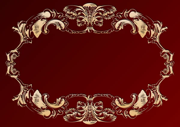 Raster ornamento vintage vermelho — Fotografia de Stock