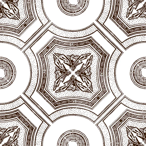 Carrelage de plafond vectoriel vintage sans couture — Image vectorielle