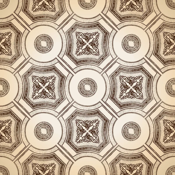 Vector ceiling tile seamless vintage — Stock Vector