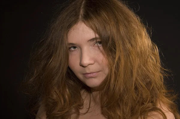 Kızıl saçlı seksi kadın — Stok fotoğraf
