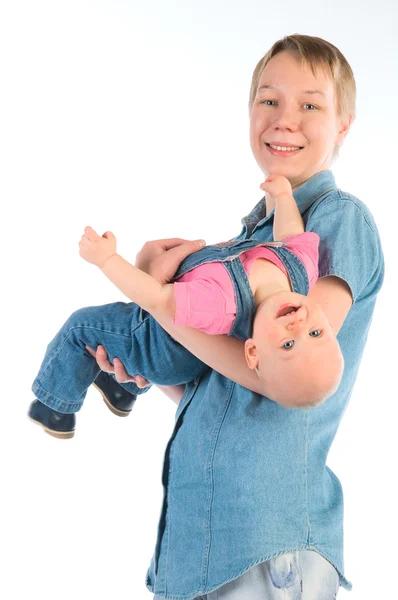 Mãe feliz com filha — Fotografia de Stock