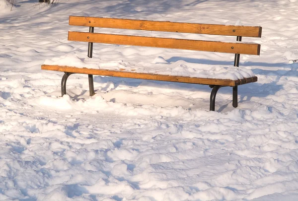 stock image Winter bench