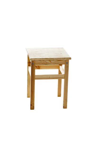 Dřevěné stoličky, izolované na bílém — Stock fotografie