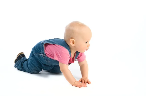 Baby crawling Stock Photo