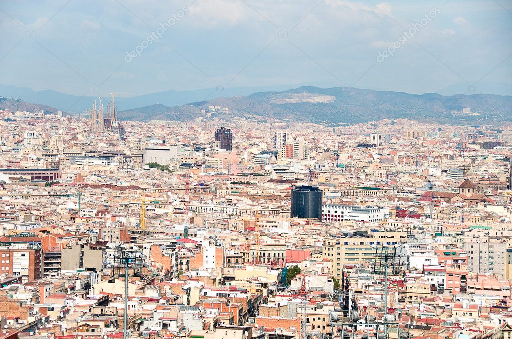 Panoramic view of Barcelona roofs — Stock Photo © lilsla #1207485