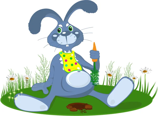 El conejo con zanahoria — Archivo Imágenes Vectoriales