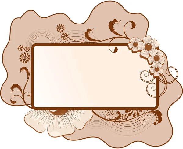 Cadre floral pour texte — Image vectorielle