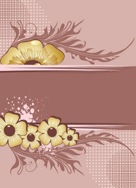 Marco floral para texto — Archivo Imágenes Vectoriales