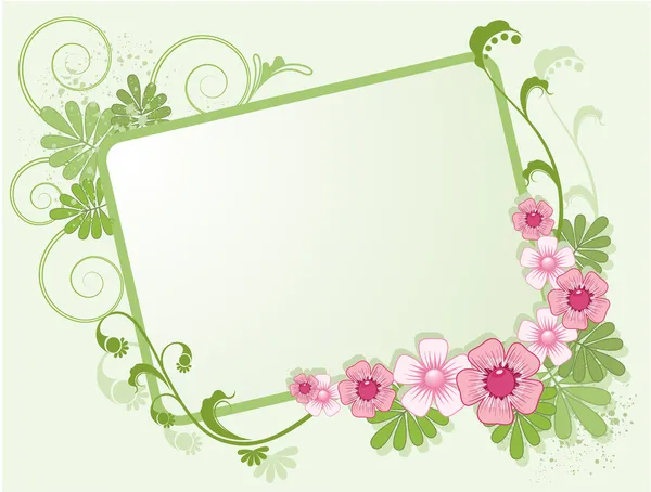 Cadre floral pour texte — Image vectorielle