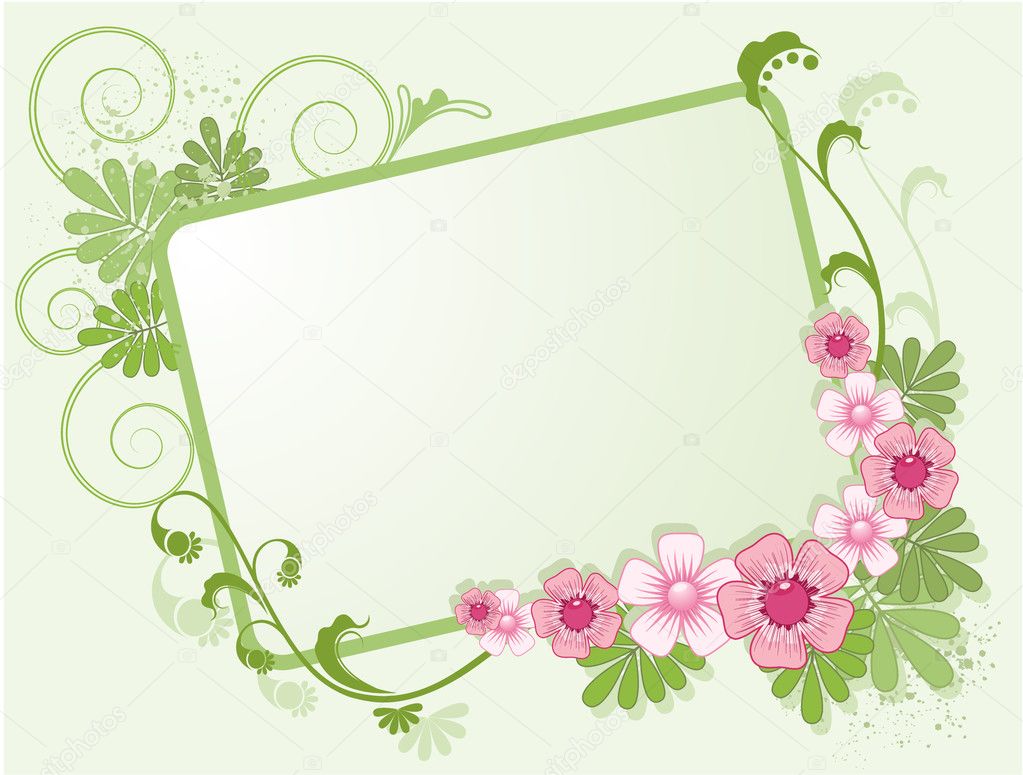 Floral frame for text