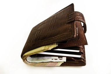 Tight-filled Wallet clipart