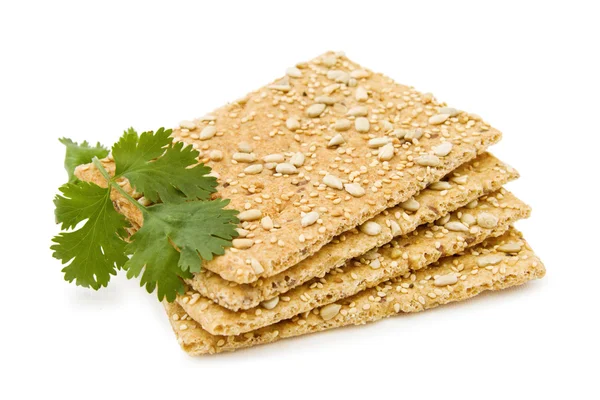 Organic cheese crackers — Stock Photo, Image