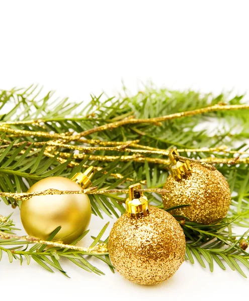Navidad bolas de oro —  Fotos de Stock