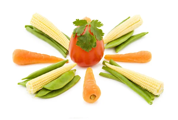Fresh baby vegetables — Stock Photo, Image