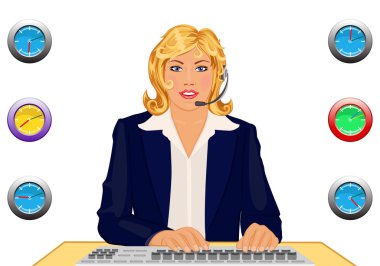 Customer Support 24 Hours clipart