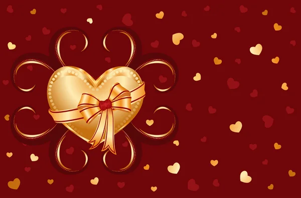 Un cœur en or — Image vectorielle