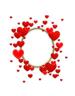 The Frame Of Red Hearts clipart