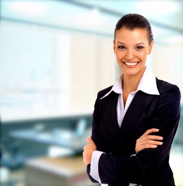 Positive business woman clipart