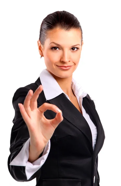 Pozytywna kobieta biznesu — Zdjęcie stockowe
