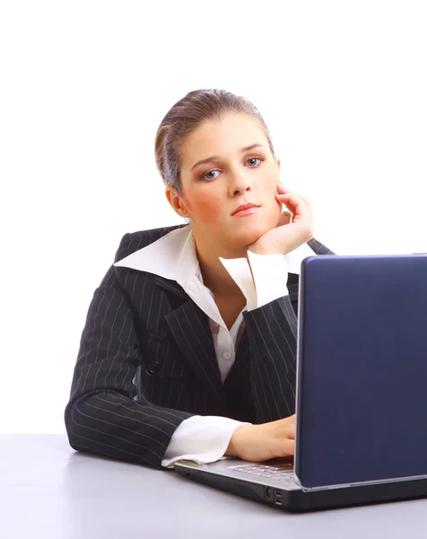 Young woman sitting — Stock Photo, Image