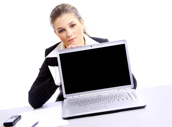 Young woman sitting Stock Image